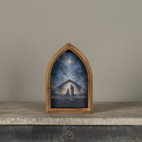8" NATIVITY FRAMED TABLETOP SIGN