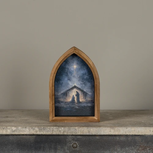 8" NATIVITY FRAMED TABLETOP SIGN
