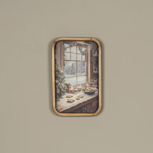 14" CHRISTMAS KITCHEN FRAMED PRINT