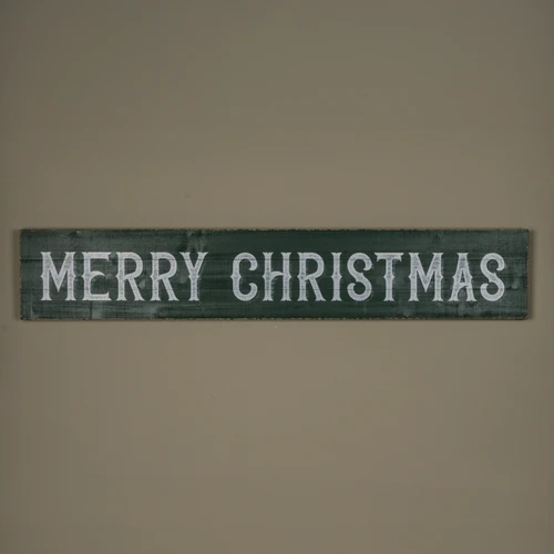63.5" HORIZONTAL GREEN MERRY CHRISTMAS SIGN