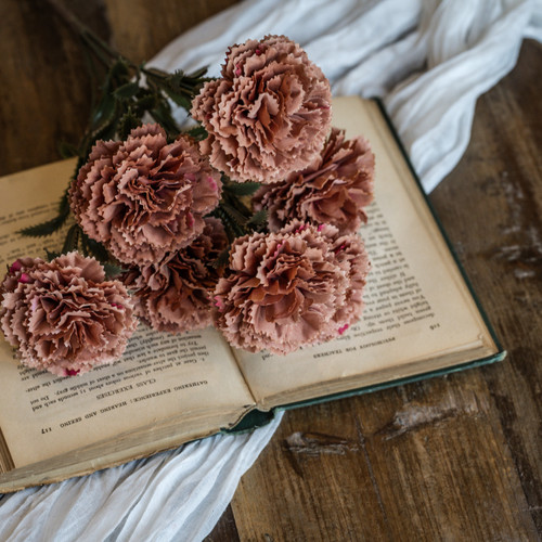 15.75" TERRACOTTA CARNATION SPRAY