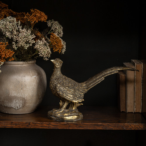 GOLD PHEASANT STATUETTE