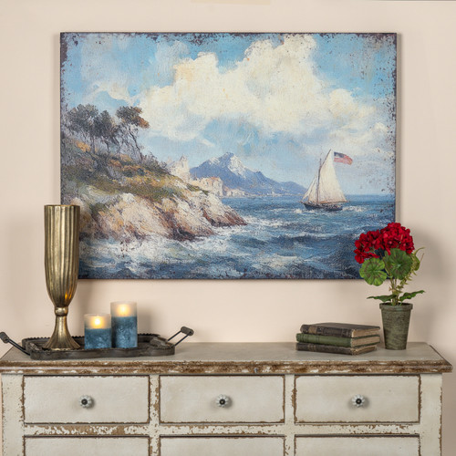 38" PATRIOTIC SAILBOAT PRINT