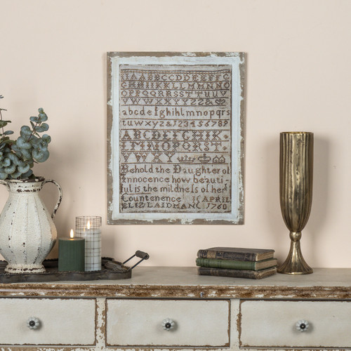 20" VINTAGE SAMPLER PRINT