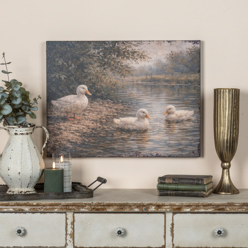 24" WADING DUCKS PRINT