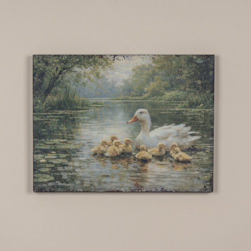 24" SERENE DUCK FAMILY PRINT