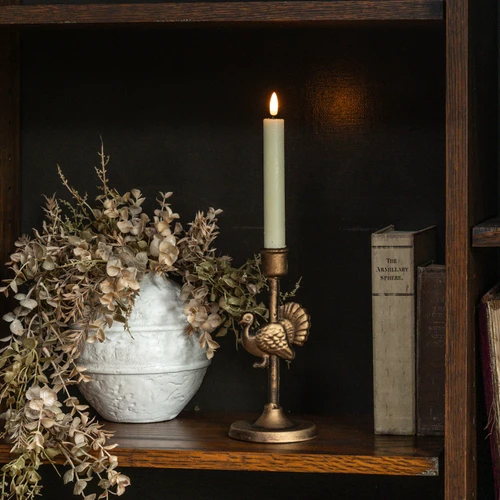 GOLD TURKEY TAPER CANDLE HOLDER