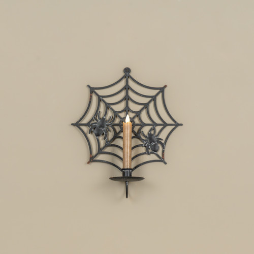 SPIDER WEB TAPER CANDLE WALL SCONCE