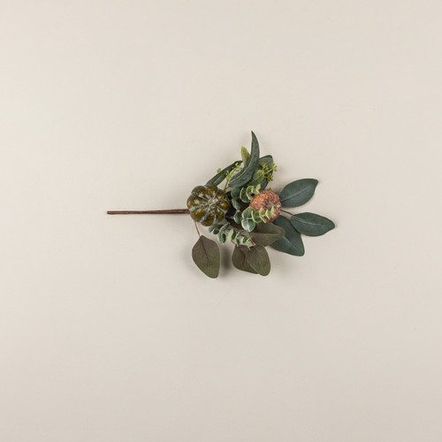 14" PUMPKIN & EUCALYPTUS PICK
