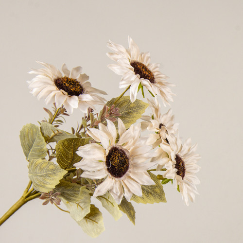17" CREAM SUNFLOWER BUSH