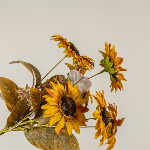 17" DARK YELLOW SUNFLOWER BUSH