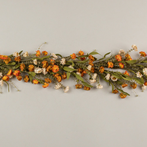 5' CREAM & ORANGE MINI DAISY GARLAND