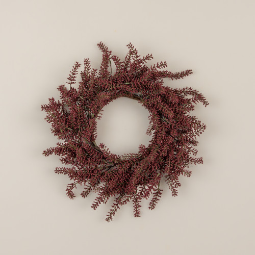 16" BURGUNDY MINI BERRIES CANDLE RING