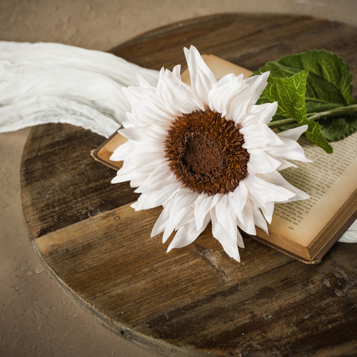 29" IVORY SUNFLOWER STEM