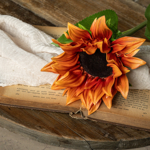 28.5" ORANGE SUNFLOWER STEM