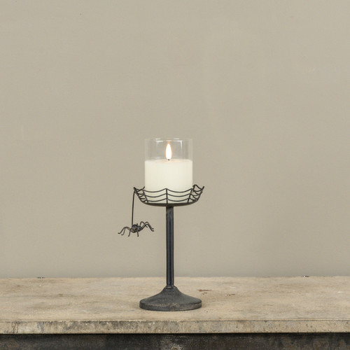 7.5" SPIDER WEB PILLAR CANDLE HOLDER