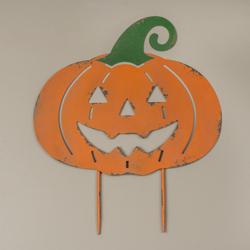 21.5" ORANGE PUMPKIN STAKE