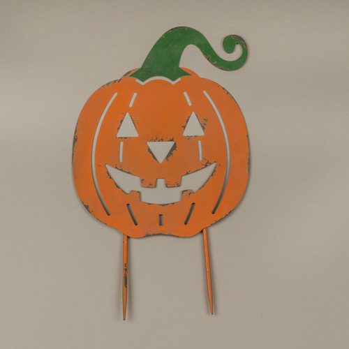 21" ORANGE PUMPKIN STAKE