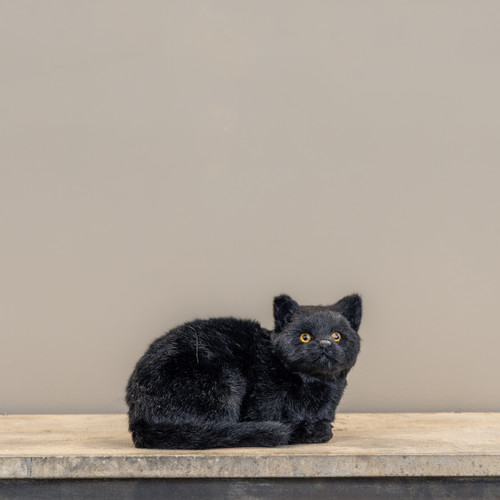 5" RESTING BLACK CAT