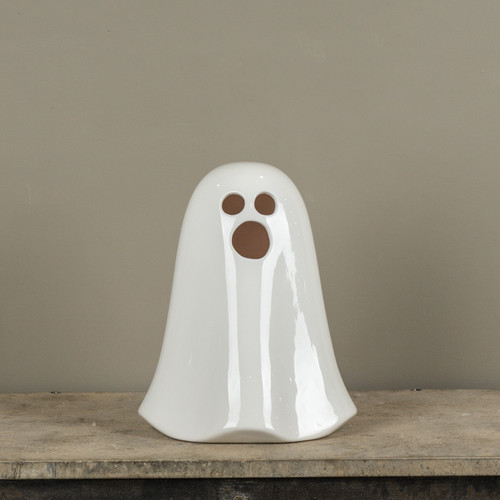 12" SPOOKY CERAMIC LED GHOST
