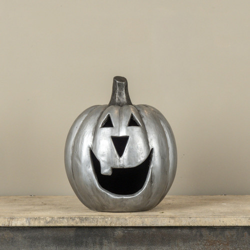 11.5" SILVER BIG MOUTH PUMPKIN