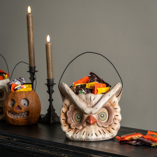 OWL CANDY CONTAINER W/ HANDLE