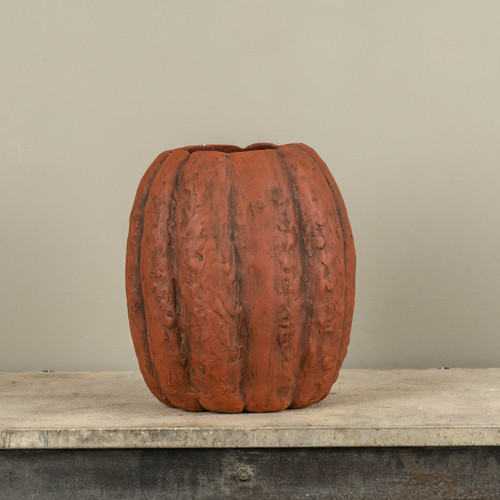 11" ORANGE PUMPKIN PLANTER