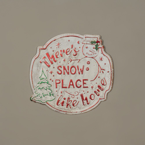 SNOW PLACE LIKE HOME METAL SIGN
