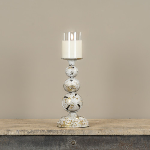 10.25" GOLD BELLS PILLAR CANDLE HOLDER