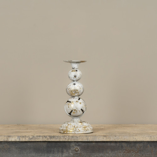 10.25" GOLD BELLS PILLAR CANDLE HOLDER