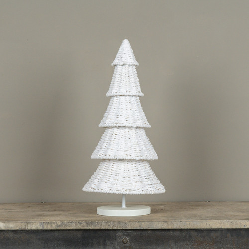 17.5" CREAM RATTAN TREE