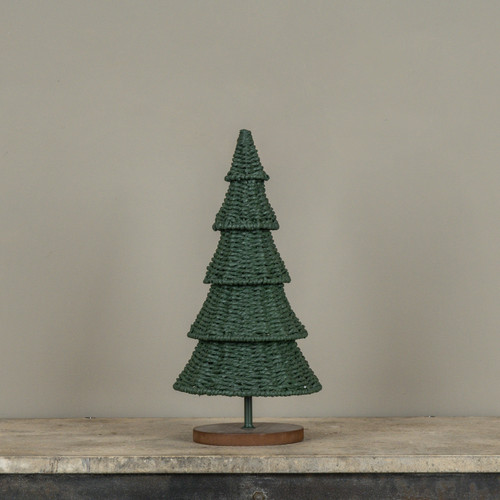 14" GREEN RATTAN TREE
