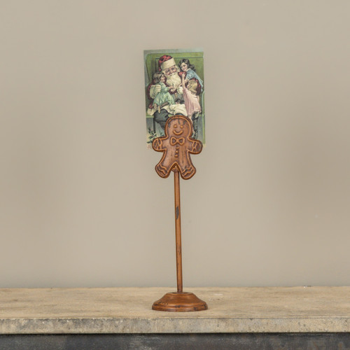 10.5" GOLD GINGERBREAD PLACE CARD HOLDER