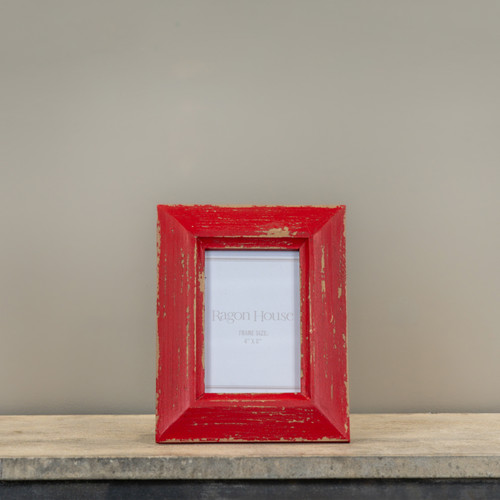 4" X 6" RED CHIPPY PHOTO FRAME