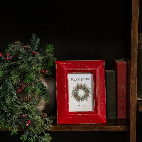 4" X 6" RED CHIPPY PHOTO FRAME