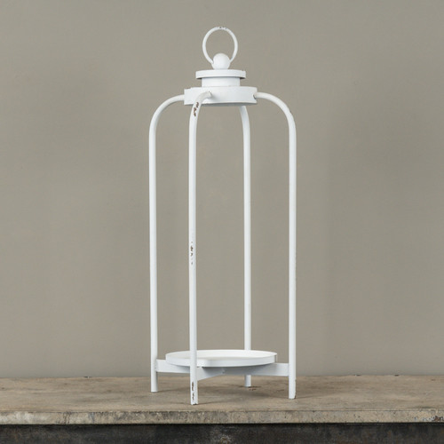 21.75" WHITE CARMEN LANTERN