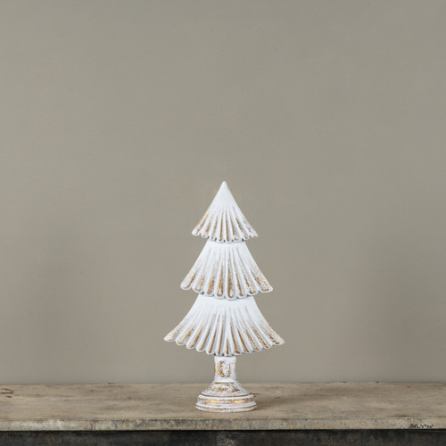 16.5" TEXTURED WHITE WOOD TREE