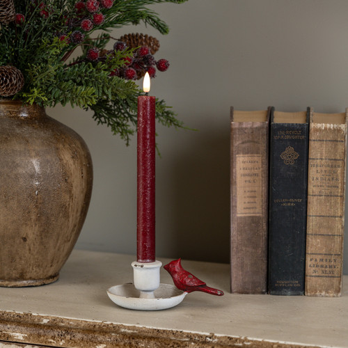 CARDINAL TAPER CANDLE HOLDER