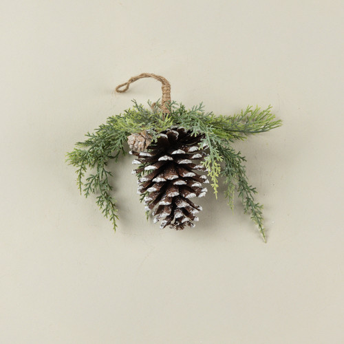 9" PINECONE W/ CEDAR ORNAMENT