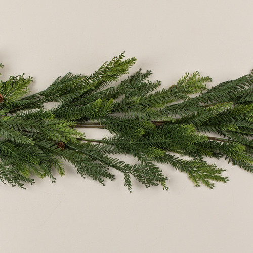 4.75' EASTERN HEMLOCK & MINI PINECONE GARLAND