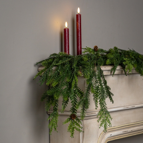 4.75' EASTERN HEMLOCK & MINI PINECONE GARLAND