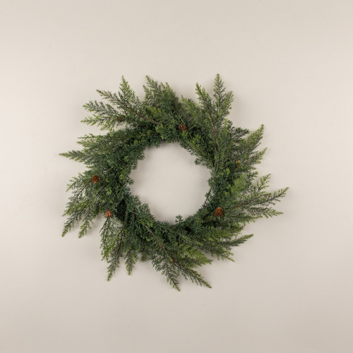 24" NORTHERN RED CEDAR & PRICKLY PINE WREATH