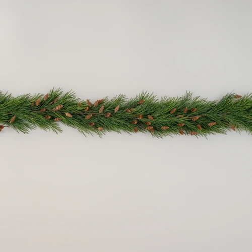 6' PINE NEEDLE W/ PINECONE GARLAND