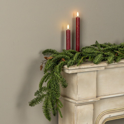 6' MIXED PINE & PINECONE GARLAND
