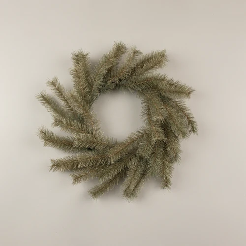 24" GOLD GLITTERED PINE WREATH