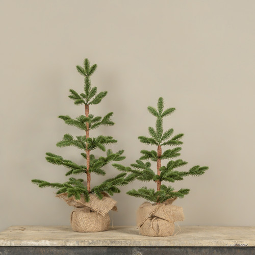 25" FIR TREE W/ BURLAP BASE