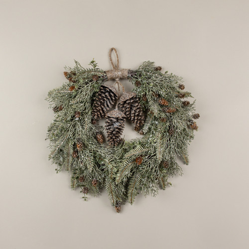 20" CEDAR & MIXED PINE HANGING WREATH