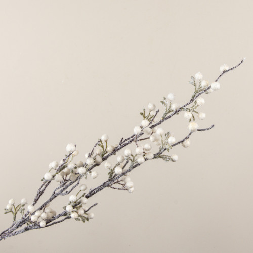 34" WHITE FROSTED BERRY SPRAY