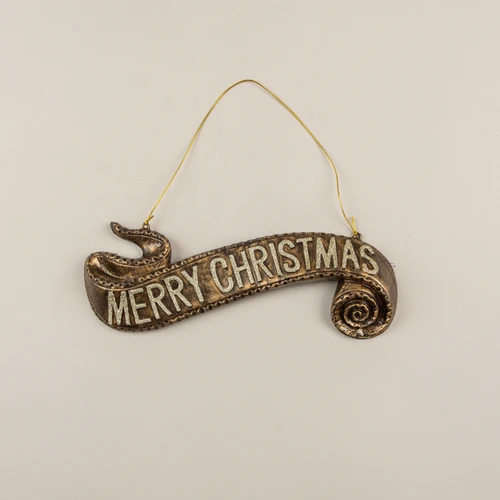 GOLD HANGING CHRISTMAS BANNER