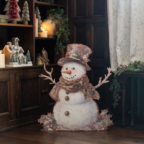 30" HOLLY SNOWMAN METAL DUMMY BOARD